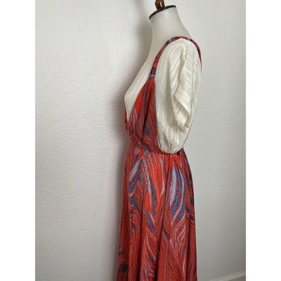 Revolve Free People Dress Maxi Boho Print Thousand Kisses FLAWS - Picture 4 of 10